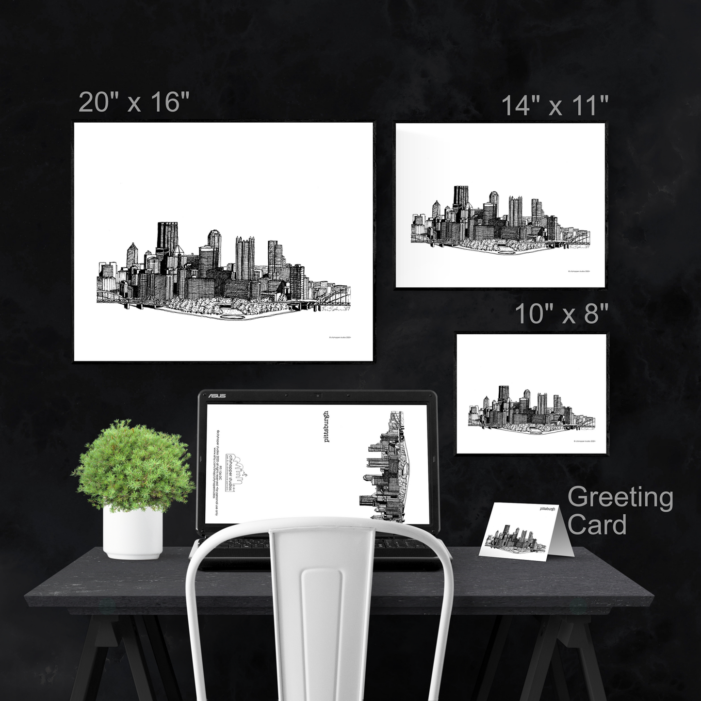 Pittsburgh Skyline Digital Art Print