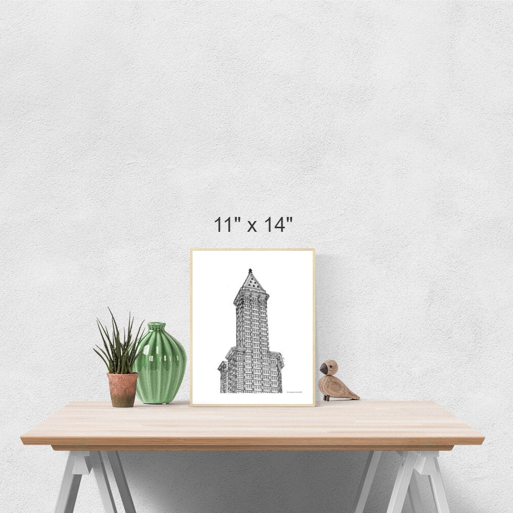 Seattle Smith Tower Printable Artwork