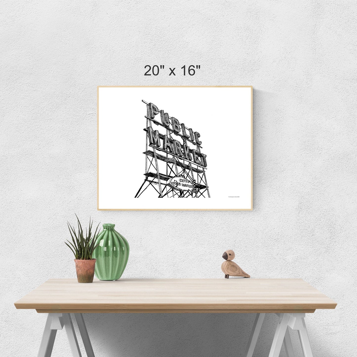 Seattle Public Market Printable Artwork