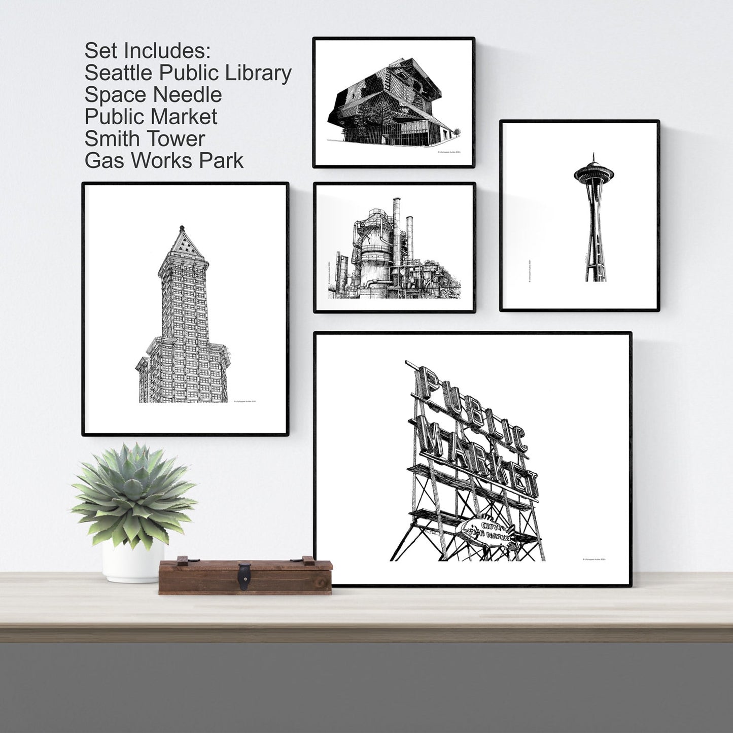 Seattle Landmarks & Architecture Printable Artwork