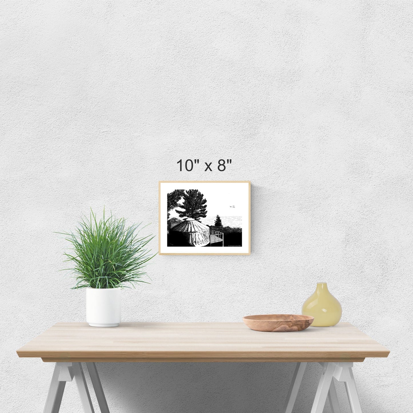 Big Sur Treebones Resort Yurt Printable Artwork