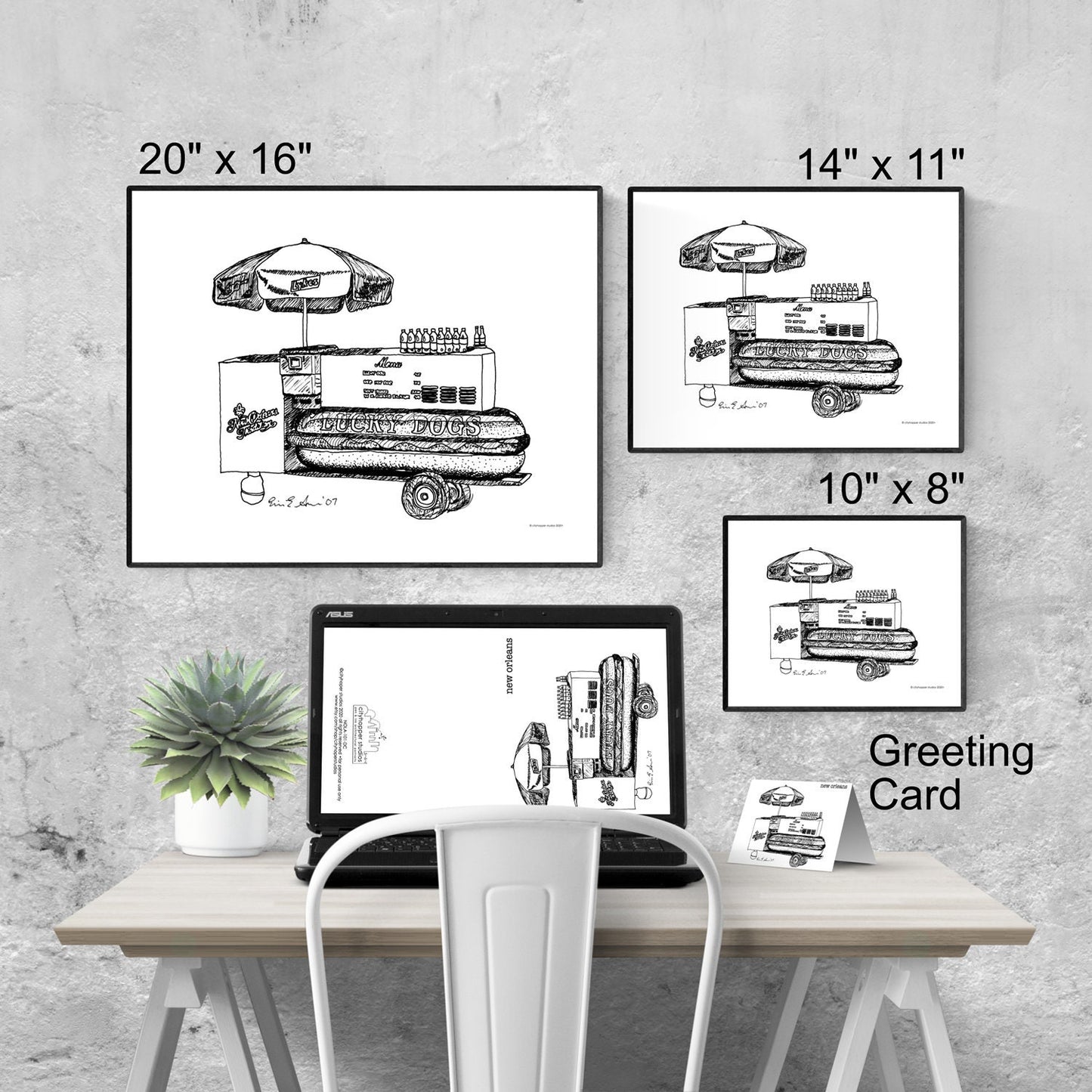 New Orleans Lucky Dog Stand Printable Artwork