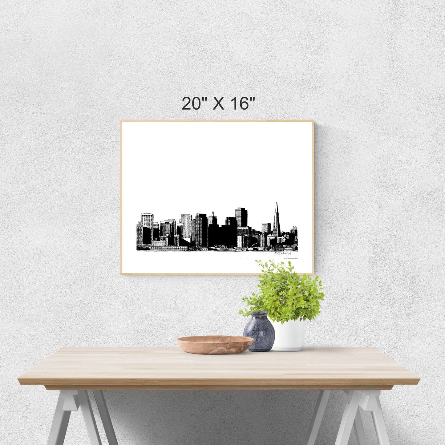 San Francisco Skyline Printable Artwork